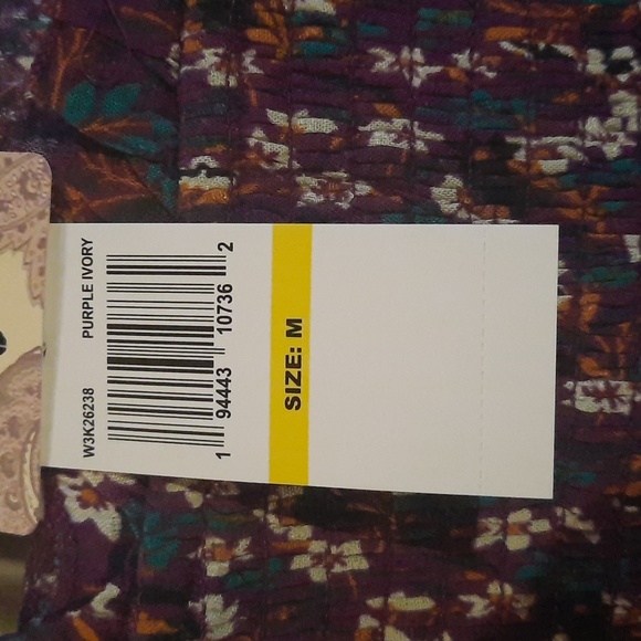 NWT AGATHE PURPLE FLORAL SMOCKED TOP Size M Brand new never worn - Picture 7 of 7